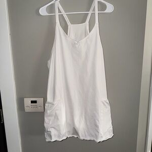 White Casual Romper with Pockets